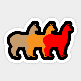 Colourful Alpaca Sticker